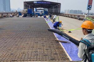 Ứng dụng công nghệ UHPC sửa chữa mặt cầu Thăng Long