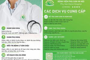 Bệnh viện Phụ sản Hà Nội: Các dịch vụ cung cấp