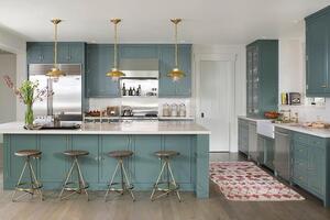 Gợi ý tân trang nhà bếp với màu xanh mòng két “hot trend”